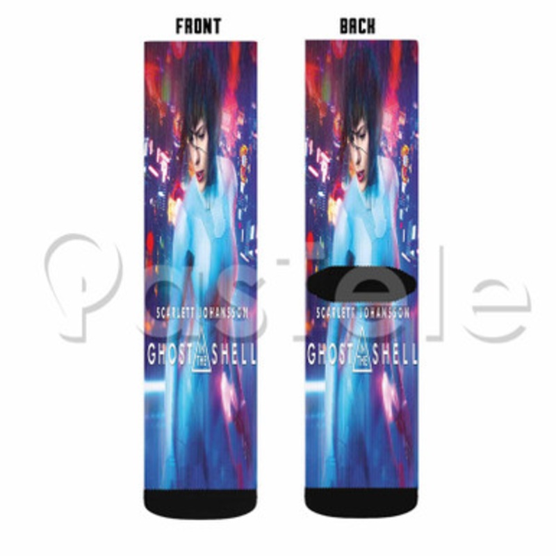 Ghost in the Shell Custom Sublimation Personalized Printed Socks Polyester Acrylic Nylon Spandex
