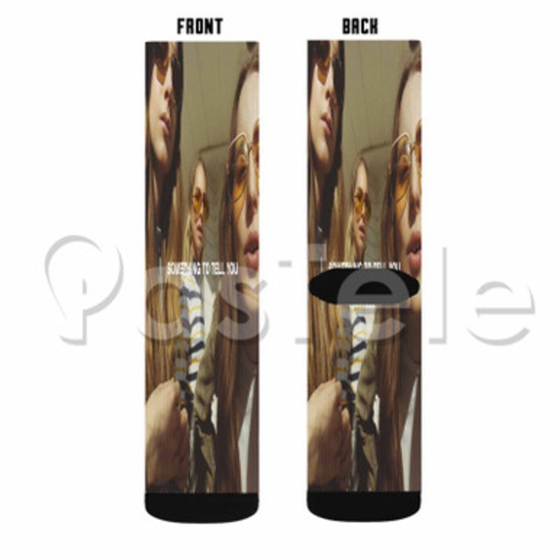 HAIM Something To Tell You Custom Sublimation Personalized Printed Socks Polyester Acrylic Nylon Spandex
