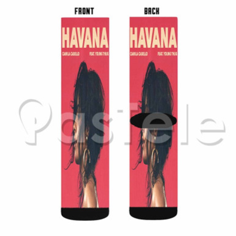 Havana Camila Cabello Feat Young Thug Custom Sublimation Personalized Printed Socks Polyester Acrylic Nylon Spandex