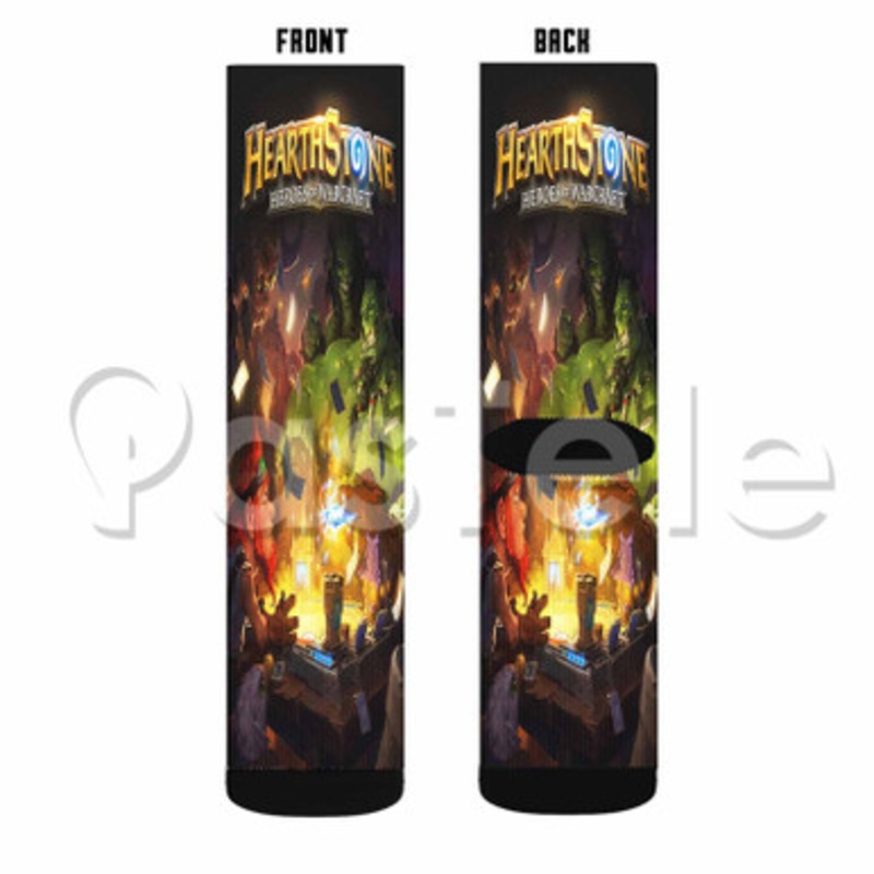 Hearthstone Heroes of Warcraft Custom Sublimation Personalized Printed Socks Polyester Acrylic Nylon Spandex