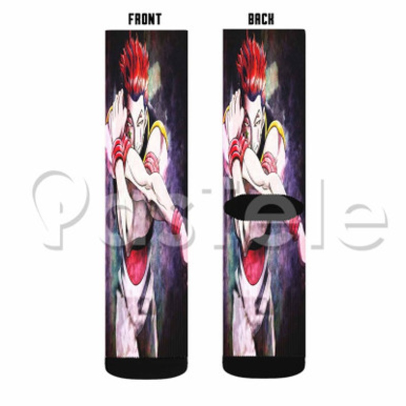 Hisoka Hunter X Hunter Custom Sublimation Personalized Printed Socks Polyester Acrylic Nylon Spandex