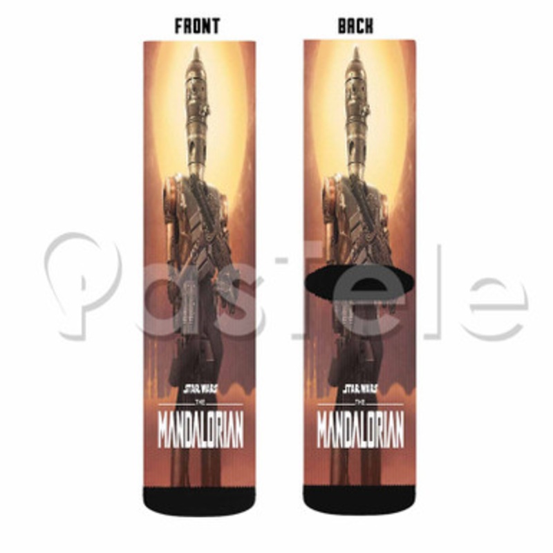 IG 11 Star Wars The Mandalorian Custom Sublimation Personalized Printed Socks Polyester Acrylic Nylon Spandex