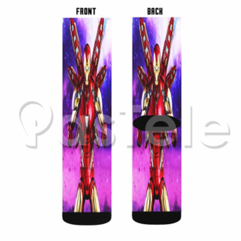 Iron Man avengers endgame Custom Sublimation Personalized Printed Socks Polyester Acrylic Nylon Spandex