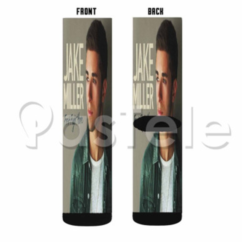 Jake Miller Custom Sublimation Personalized Printed Socks Polyester Acrylic Nylon Spandex