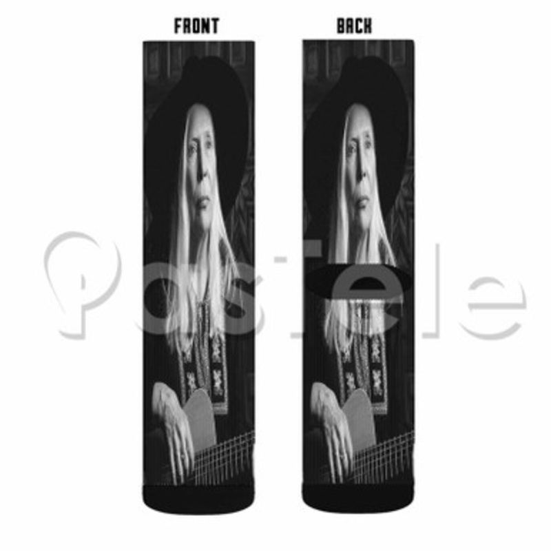 Joni Mitchell Custom Sublimation Personalized Printed Socks Polyester Acrylic Nylon Spandex