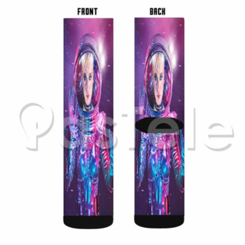 Katy Perry Custom Sublimation Personalized Printed Socks Polyester Acrylic Nylon Spandex