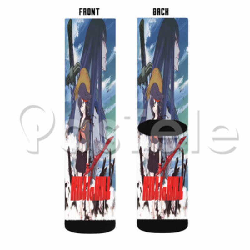 Kill La Kill Custom Sublimation Personalized Printed Socks Polyester Acrylic Nylon Spandex