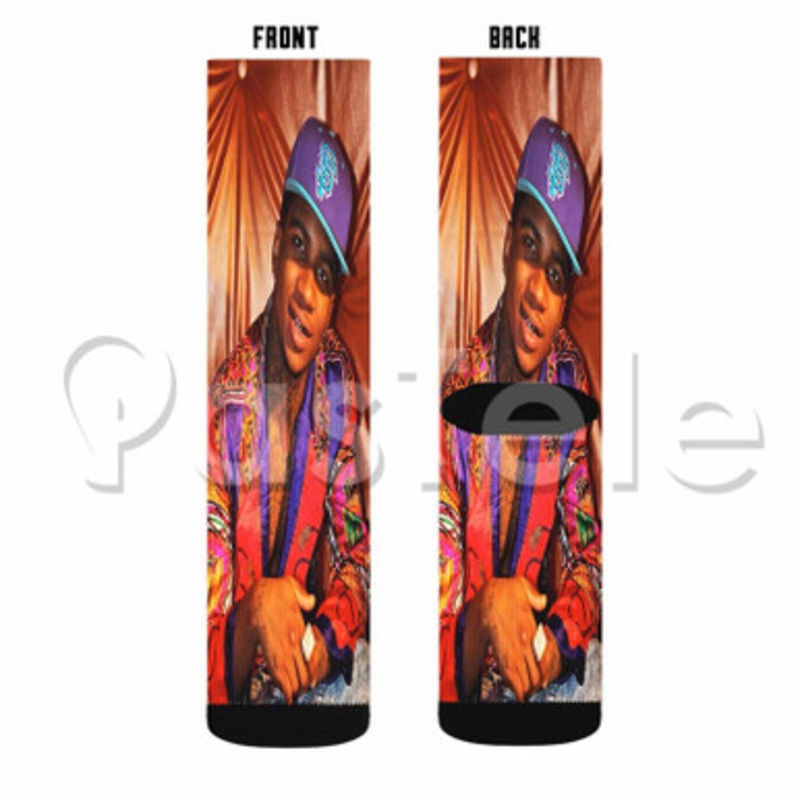Lil B Custom Sublimation Personalized Printed Socks Polyester Acrylic Nylon Spandex