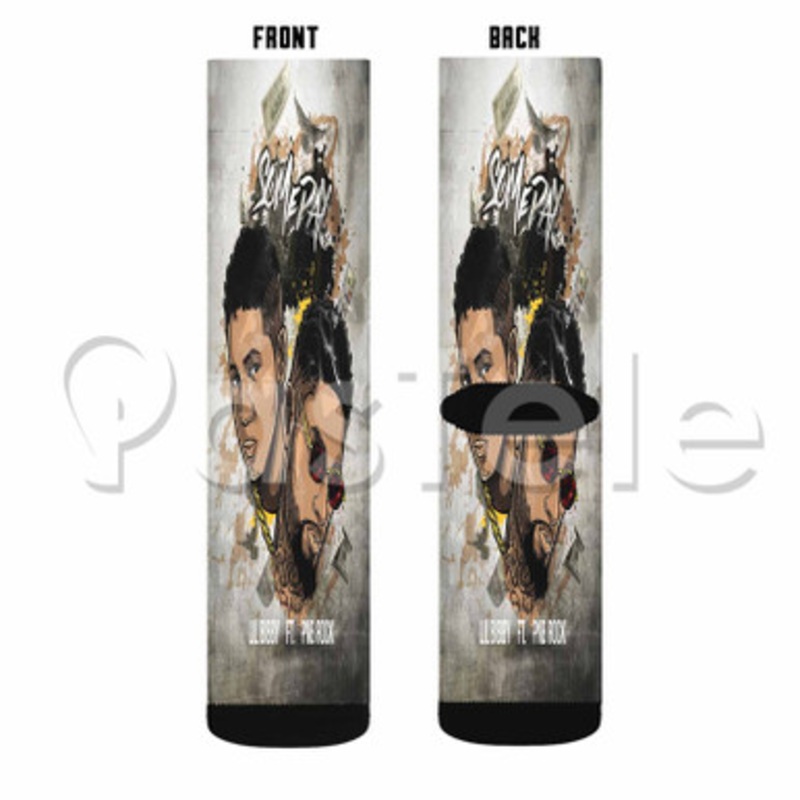 Lil Bibby Feat Pn B Rock Someday Custom Sublimation Personalized Printed Socks Polyester Acrylic Nylon Spandex