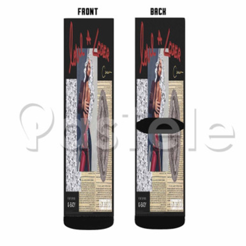 Love A Loser Cassie Feat G Eazy Custom Sublimation Personalized Printed Socks Polyester Acrylic Nylon Spandex