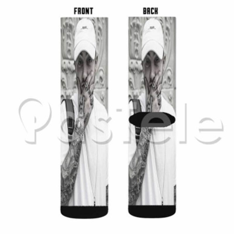 Mac Miller Custom Sublimation Personalized Printed Socks Polyester Acrylic Nylon Spandex
