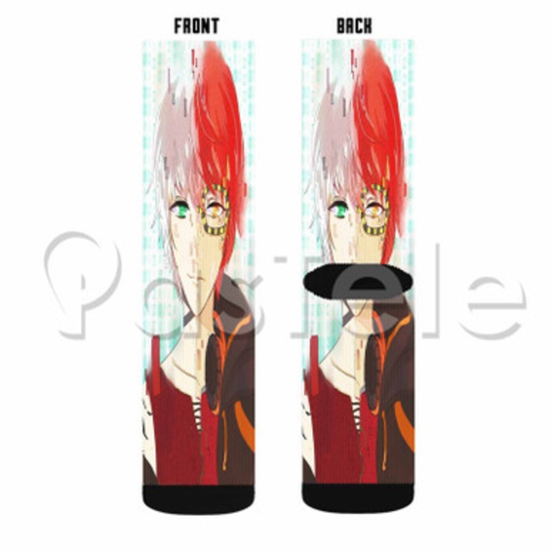 Mystic MEssenger Saeyoung And Saeran Custom Sublimation Personalized Printed Socks Polyester Acrylic Nylon Spandex
