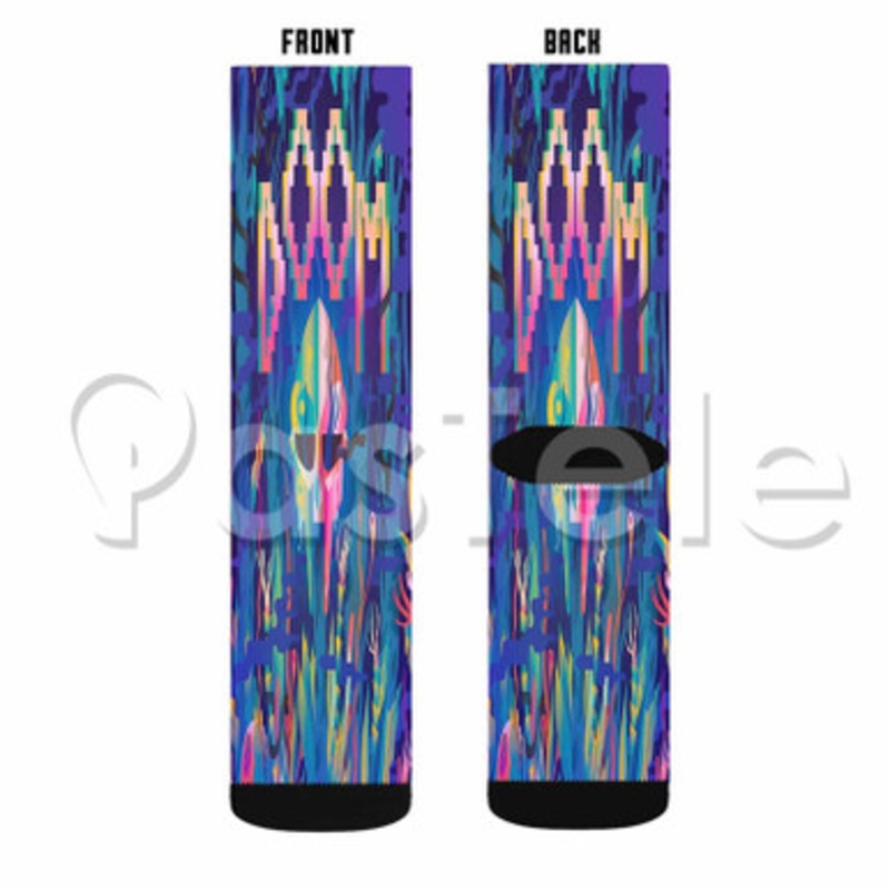 Negus MF Doom Feat Sean Price Custom Sublimation Personalized Printed Socks Polyester Acrylic Nylon Spandex