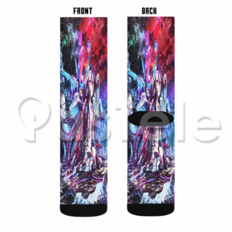 No Game No Life Zero Custom Sublimation Personalized Printed Socks Polyester Acrylic Nylon Spandex