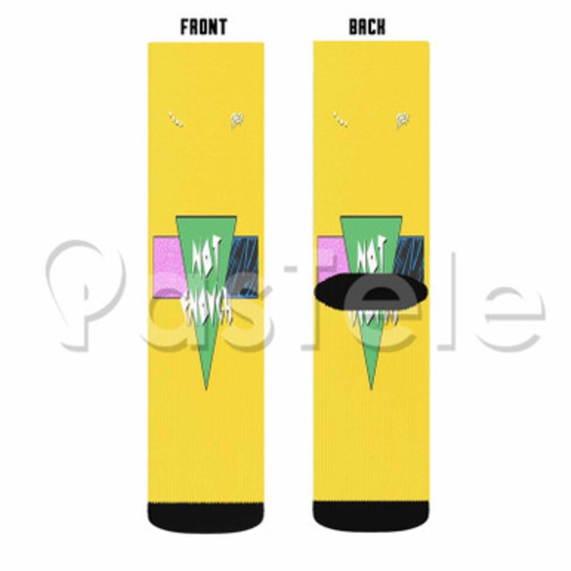 Not Enough Lido Feat THEY Custom Sublimation Personalized Printed Socks Polyester Acrylic Nylon Spandex