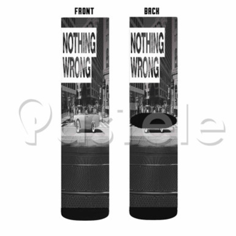 Nothing Wrong G Eazy Custom Sublimation Personalized Printed Socks Polyester Acrylic Nylon Spandex
