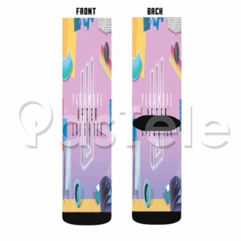 Paramore After Laughter Custom Sublimation Personalized Printed Socks Polyester Acrylic Nylon Spandex