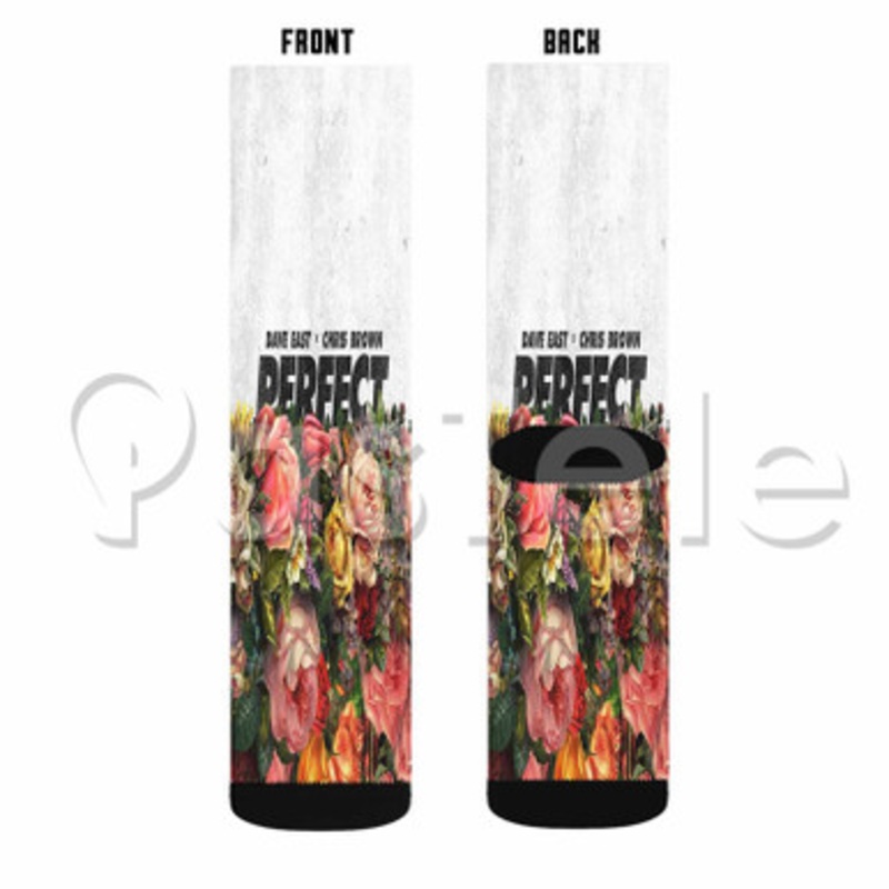 Perfect Dave East Feat Chris Brown Custom Sublimation Personalized Printed Socks Polyester Acrylic Nylon Spandex
