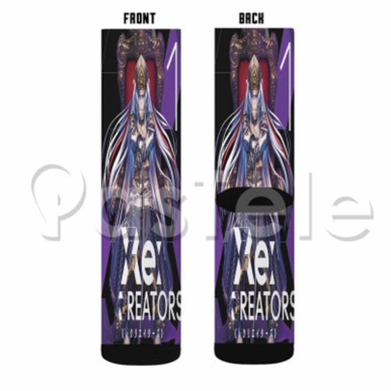 Re Creators Custom Sublimation Personalized Printed Socks Polyester Acrylic Nylon Spandex
