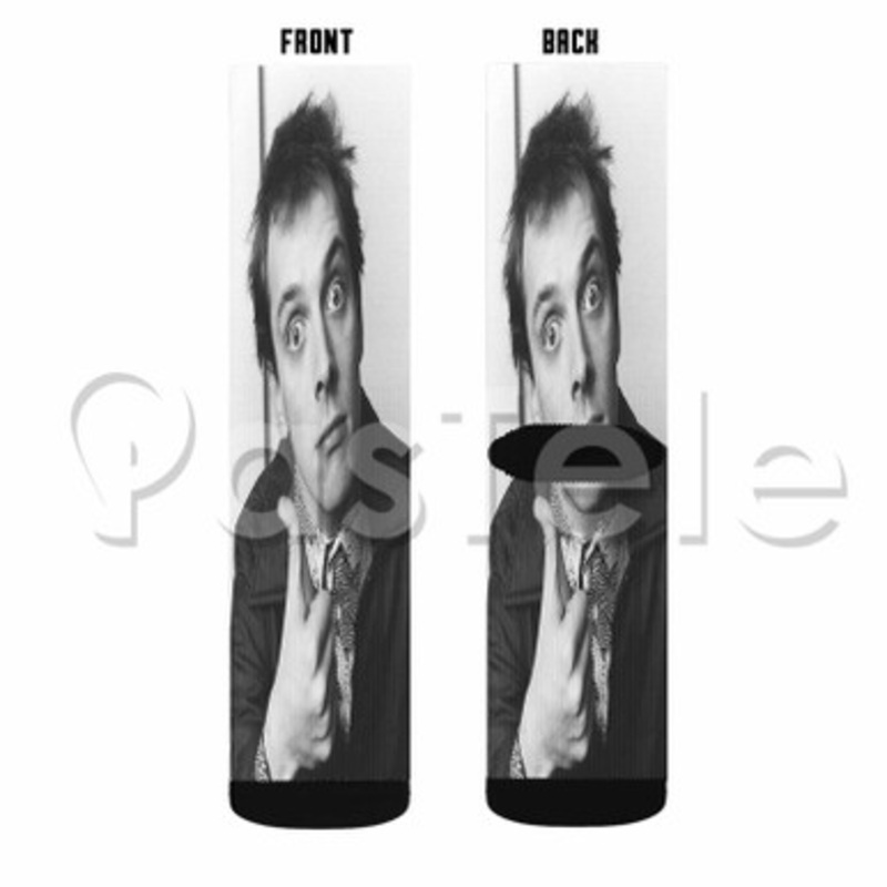 Rik Mayall Custom Sublimation Personalized Printed Socks Polyester Acrylic Nylon Spandex