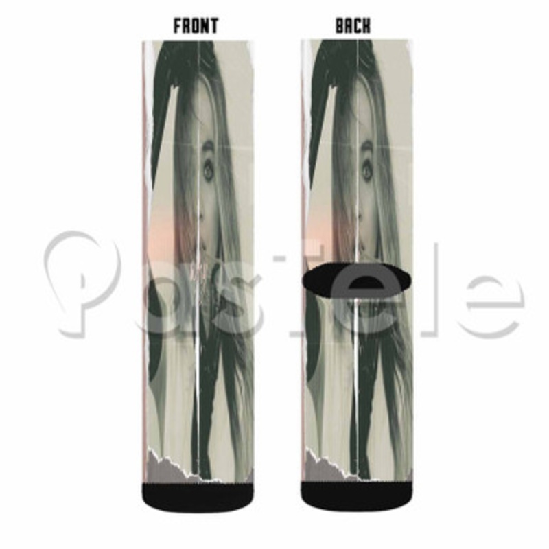 Sabrina Carpenter Why Custom Sublimation Personalized Printed Socks Polyester Acrylic Nylon Spandex