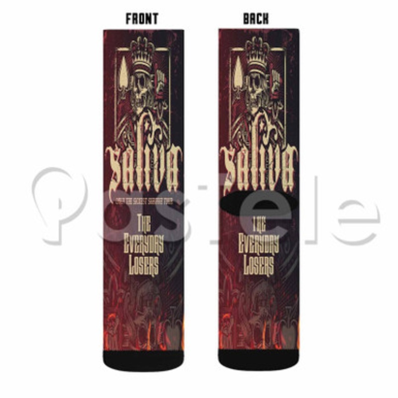 Saliva Custom Sublimation Personalized Printed Socks Polyester Acrylic Nylon Spandex