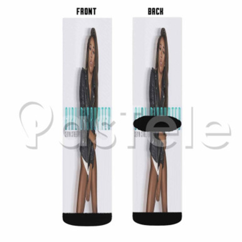 Sevyn Streeter Girl Disrupted Custom Sublimation Personalized Printed Socks Polyester Acrylic Nylon Spandex