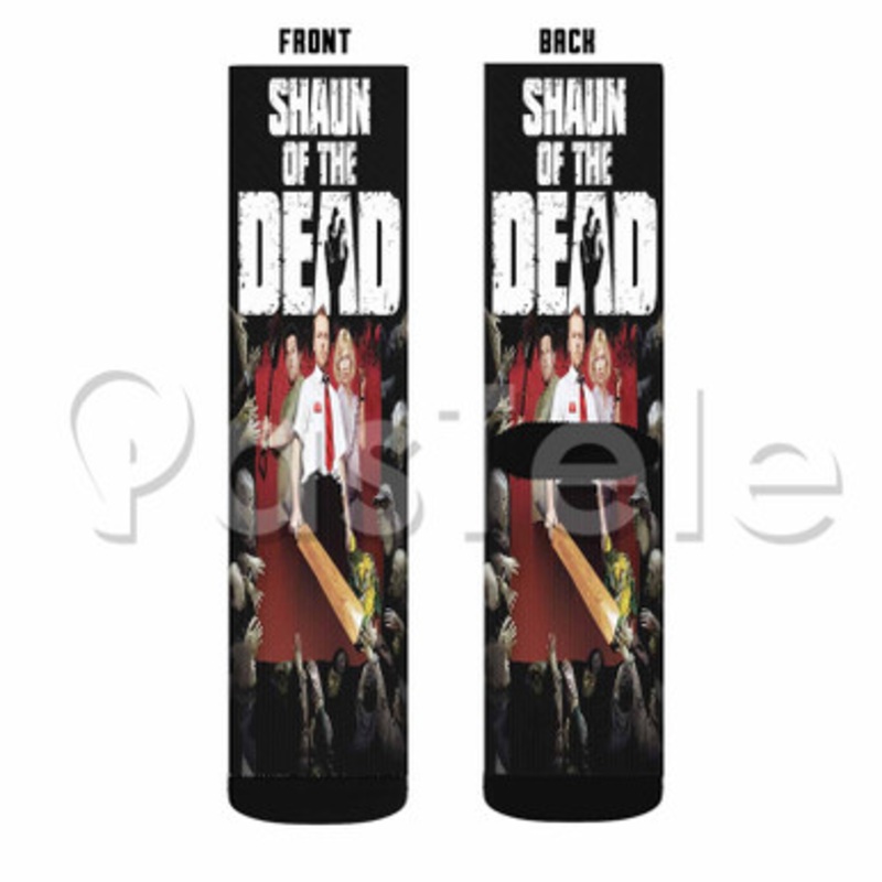 Shaun of the Dead Custom Sublimation Personalized Printed Socks Polyester Acrylic Nylon Spandex