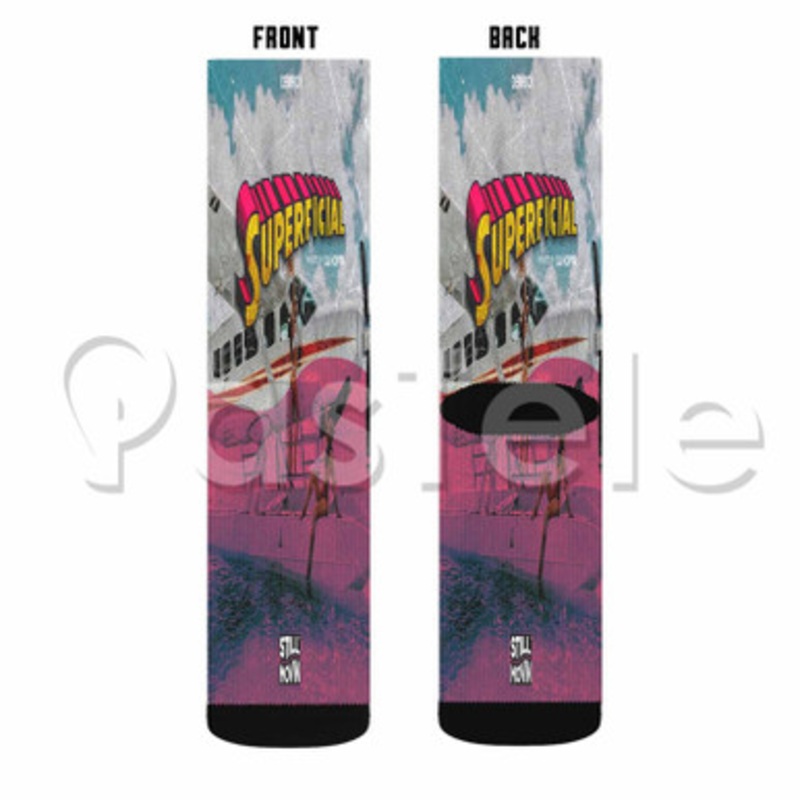 Superficial Demrick Custom Sublimation Personalized Printed Socks Polyester Acrylic Nylon Spandex