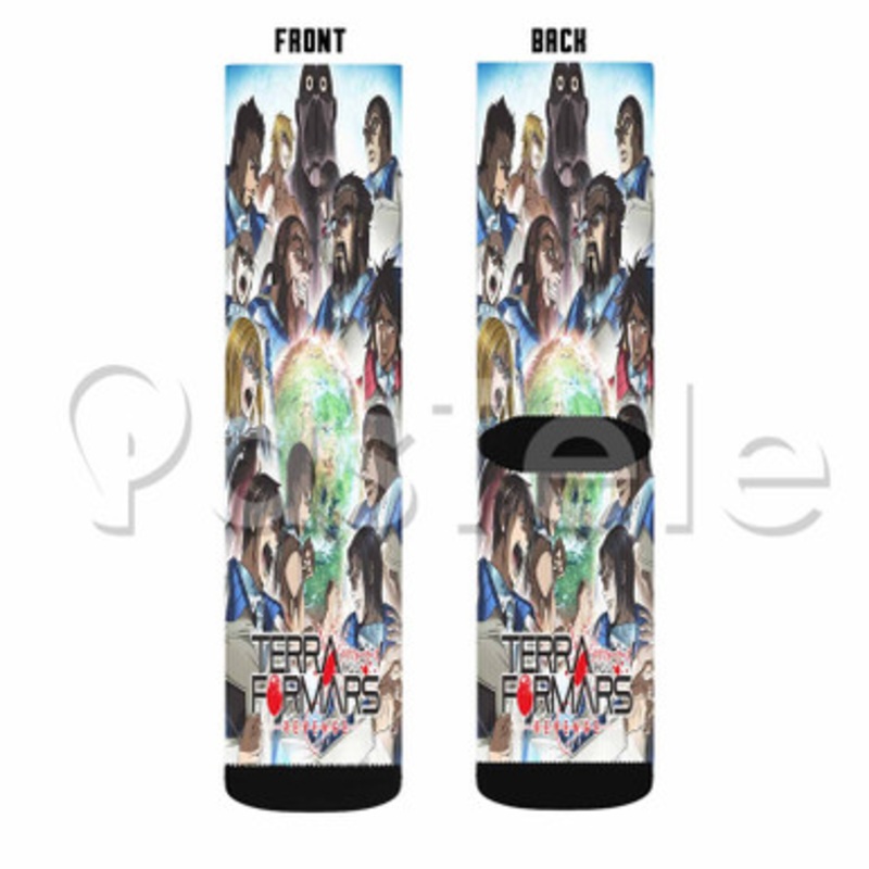 Terra Form Custom Sublimation Personalized Printed Socks Polyester Acrylic Nylon Spandex