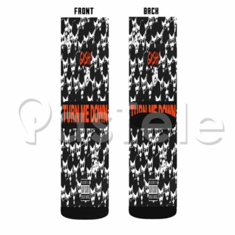 Turn Me Down G4 SHI Custom Sublimation Personalized Printed Socks Polyester Acrylic Nylon Spandex