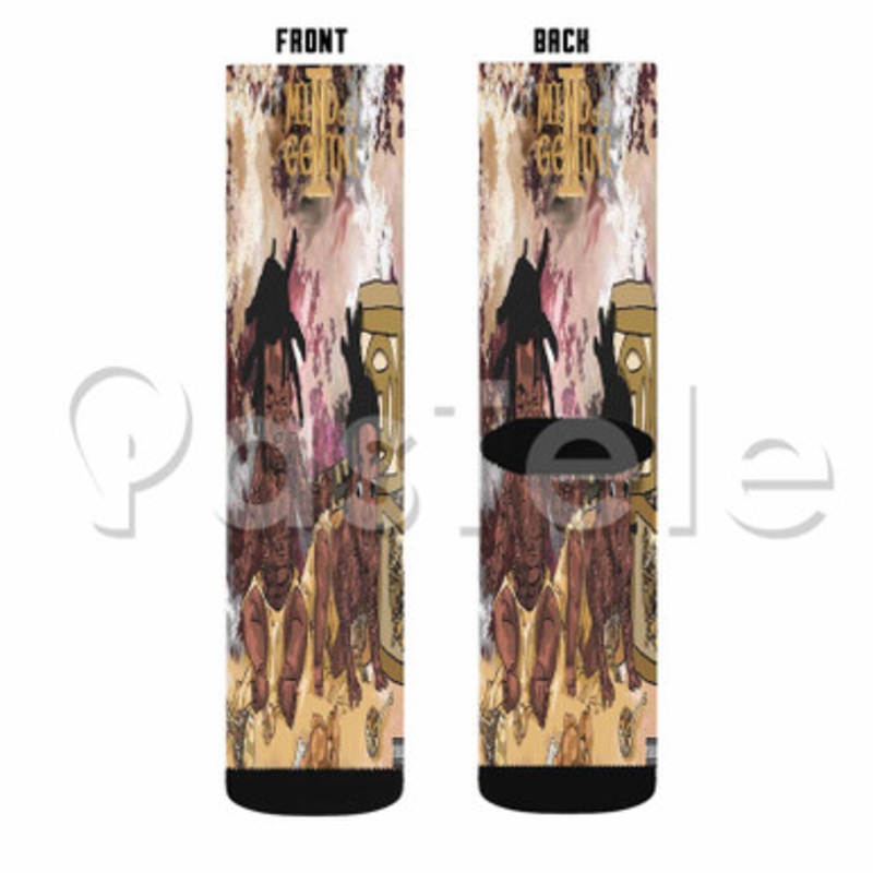 Witty Deniro Farrar Feat Denzel Curry Custom Sublimation Personalized Printed Socks Polyester Acrylic Nylon Spandex