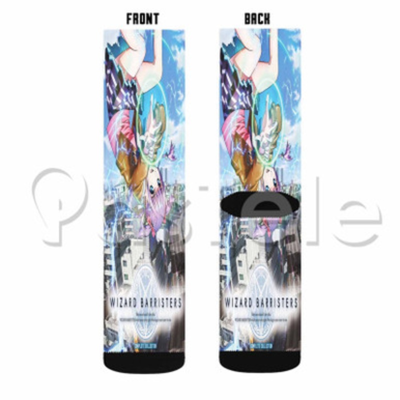 Wizard Barristers Custom Sublimation Personalized Printed Socks Polyester Acrylic Nylon Spandex