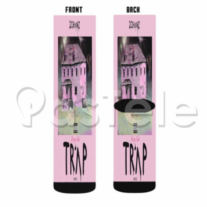 2 Chainz Pretty Girls Like Trap Custom Sublimation Personalized Printed Socks Polyester Acrylic Nylon Spandex