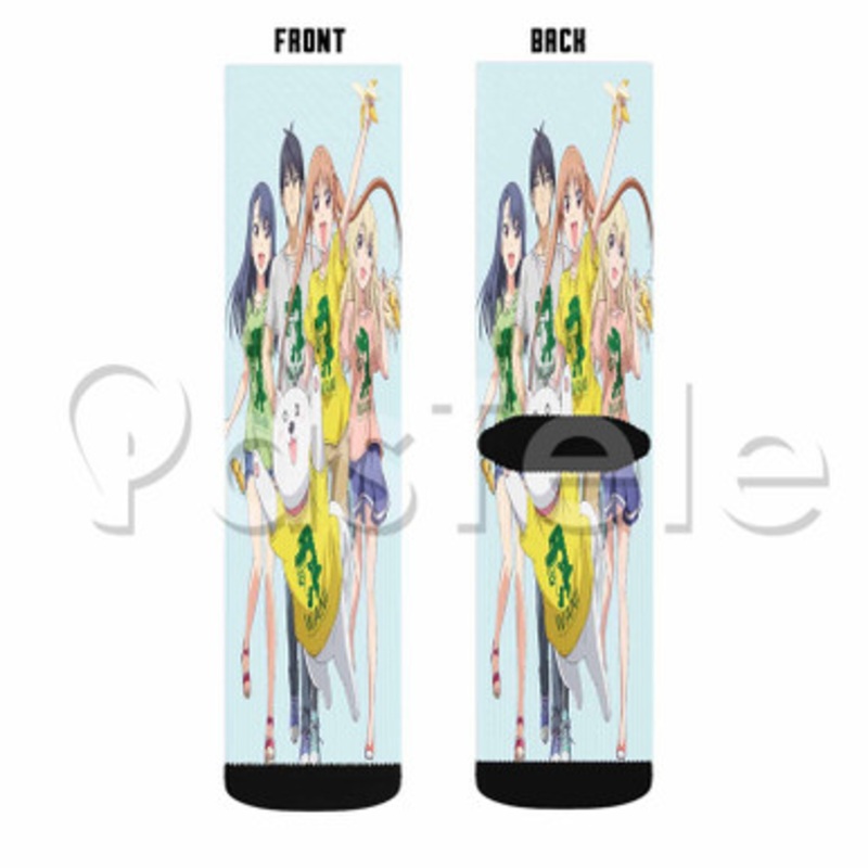 Aho Girl Custom Sublimation Personalized Printed Socks Polyester Acrylic Nylon Spandex