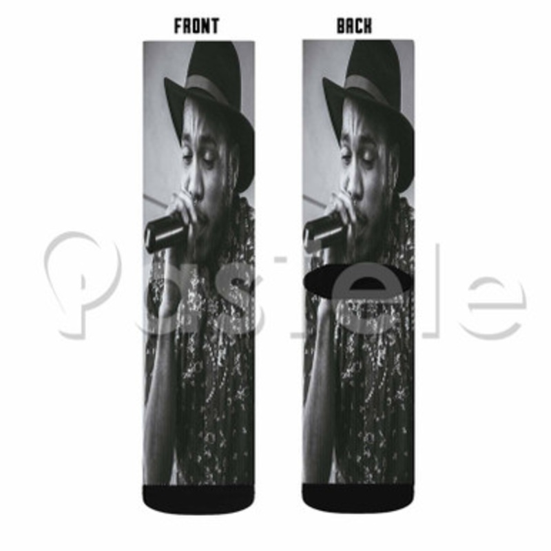Anderson Paak Custom Sublimation Personalized Printed Socks Polyester Acrylic Nylon Spandex