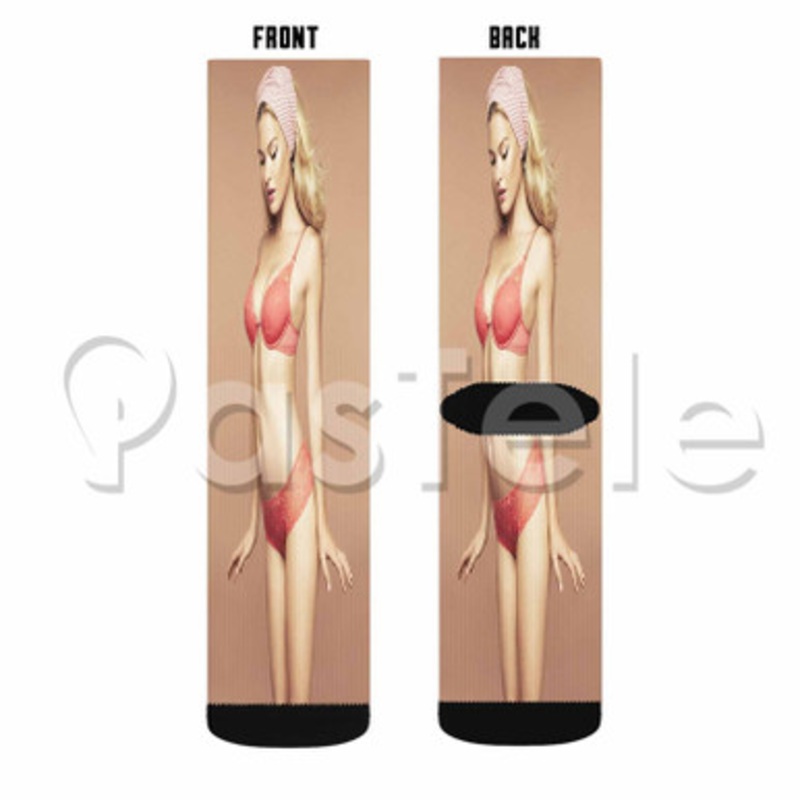 Bar Refaeli Custom Sublimation Personalized Printed Socks Polyester Acrylic Nylon Spandex