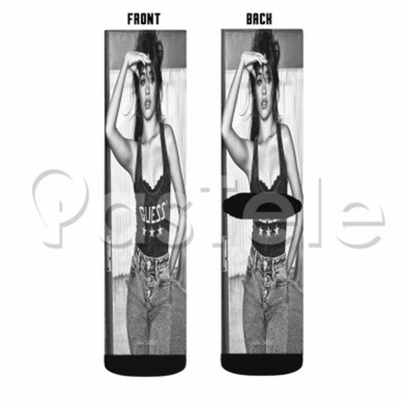 Camila Cabello Custom Sublimation Personalized Printed Socks Polyester Acrylic Nylon Spandex