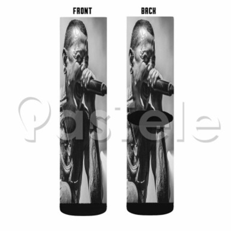 Chester Bennington Custom Sublimation Personalized Printed Socks Polyester Acrylic Nylon Spandex