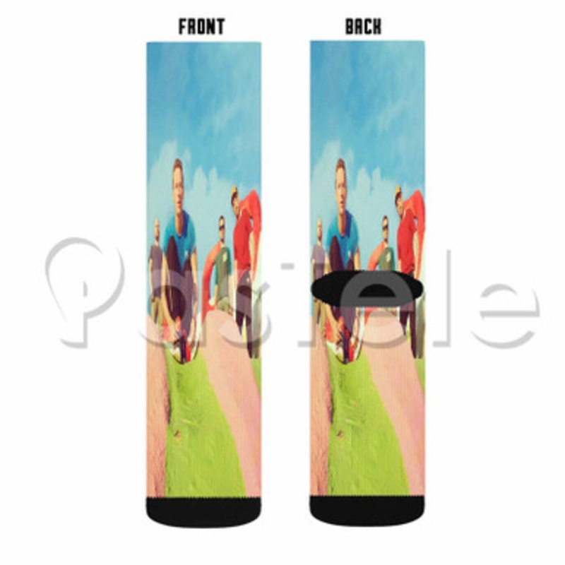 Coldplay Custom Sublimation Personalized Printed Socks Polyester Acrylic Nylon Spandex