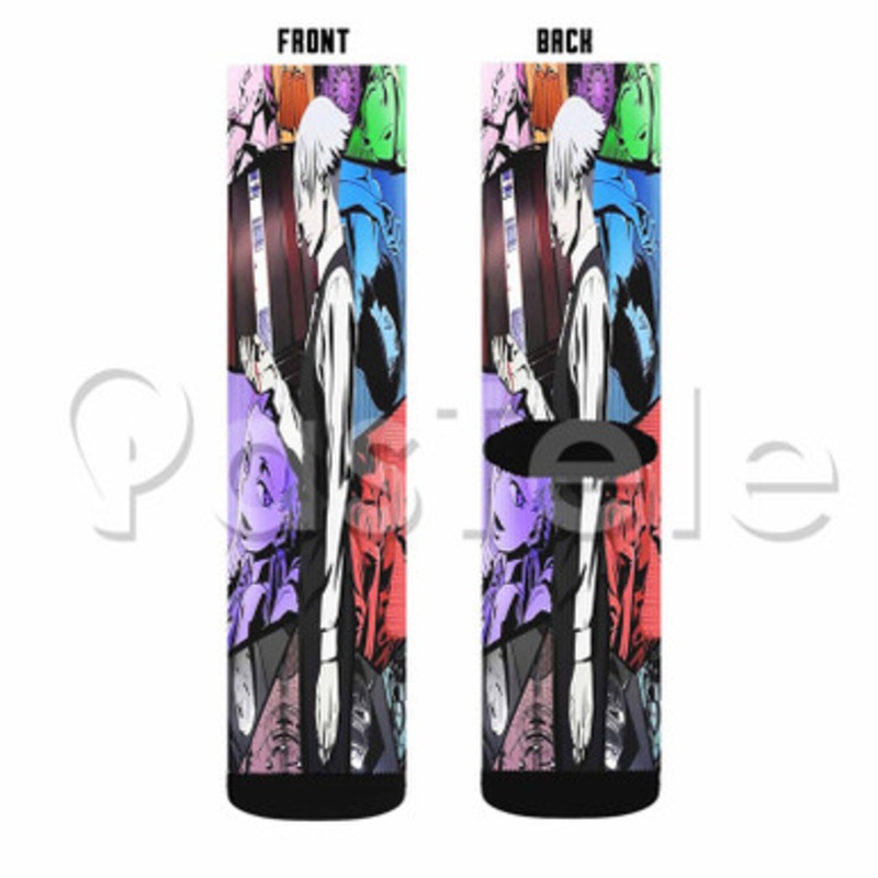 Death Parade Custom Sublimation Personalized Printed Socks Polyester Acrylic Nylon Spandex