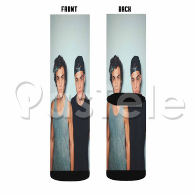 Dolan Twins Custom Sublimation Personalized Printed Socks Polyester Acrylic Nylon Spandex