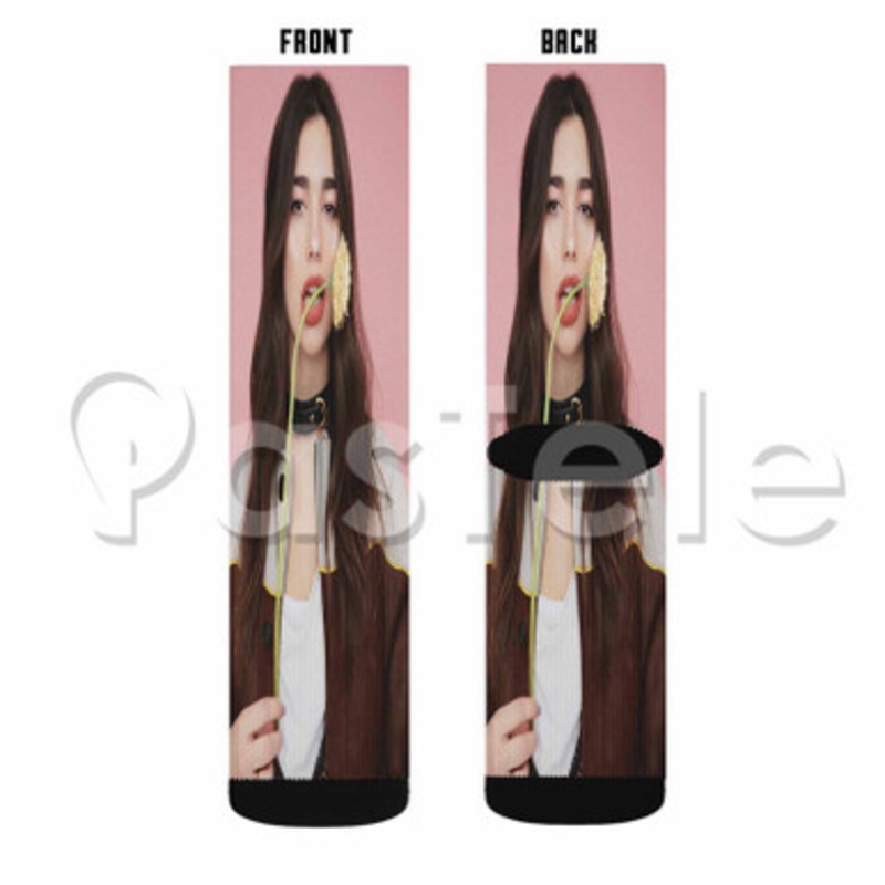 Dua Lipa Custom Sublimation Personalized Printed Socks Polyester Acrylic Nylon Spandex