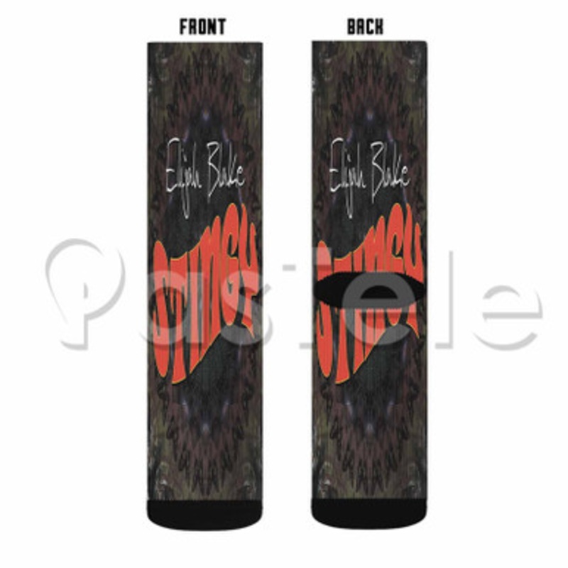 Elijah Blake Stingy Custom Sublimation Personalized Printed Socks Polyester Acrylic Nylon Spandex