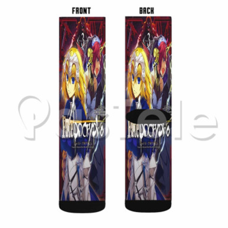 Fate Apocrypha Anime Custom Sublimation Personalized Printed Socks Polyester Acrylic Nylon Spandex