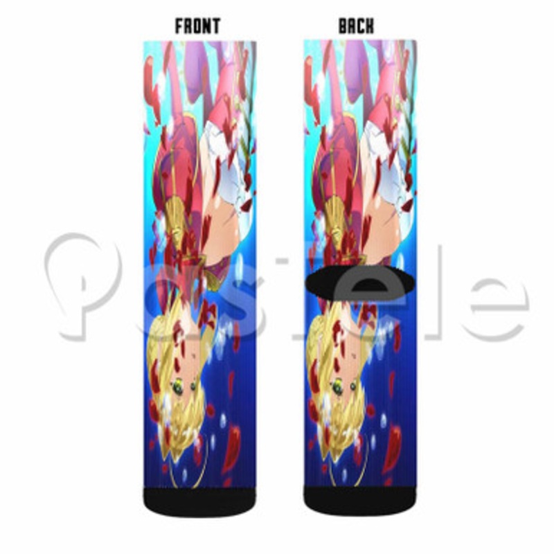 Fate Extra Last Encore Custom Sublimation Personalized Printed Socks Polyester Acrylic Nylon Spandex