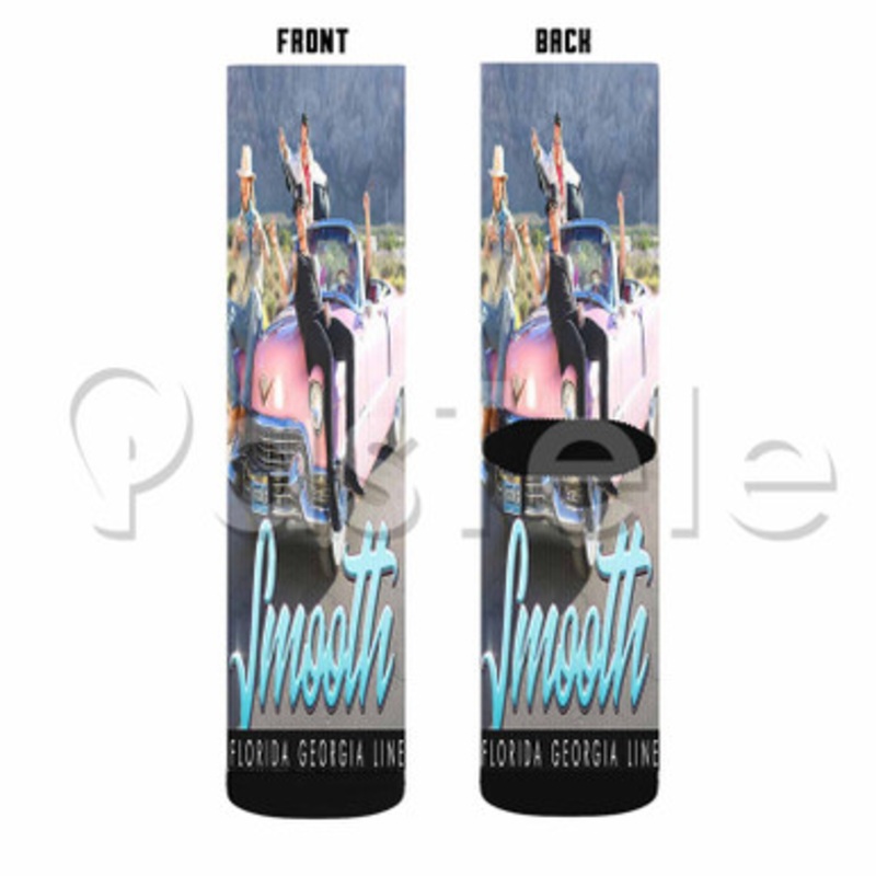 Florida Georgia Line Smooth Custom Sublimation Personalized Printed Socks Polyester Acrylic Nylon Spandex
