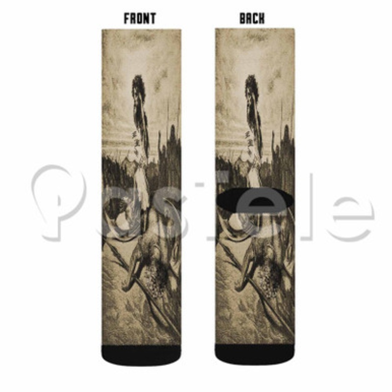 Get Money Michael Da Vinci Custom Sublimation Personalized Printed Socks Polyester Acrylic Nylon Spandex