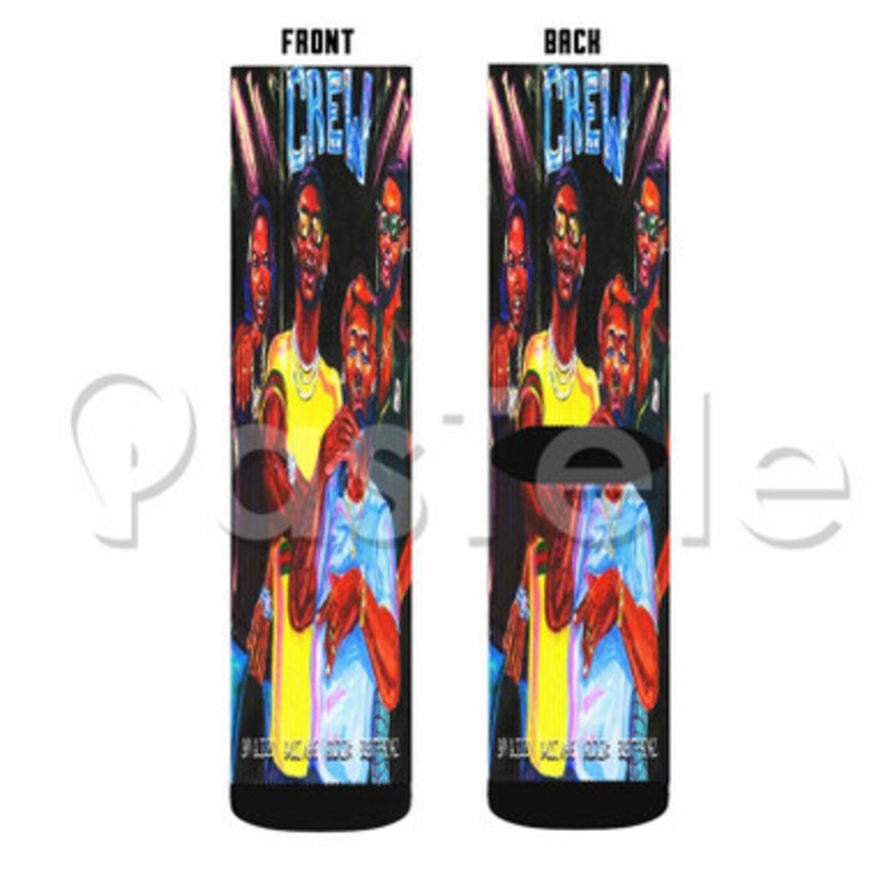 Gold Link Crew Custom Sublimation Personalized Printed Socks Polyester Acrylic Nylon Spandex