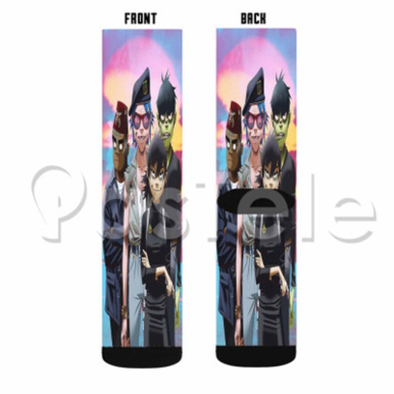 Gorillaz Custom Sublimation Personalized Printed Socks Polyester Acrylic Nylon Spandex
